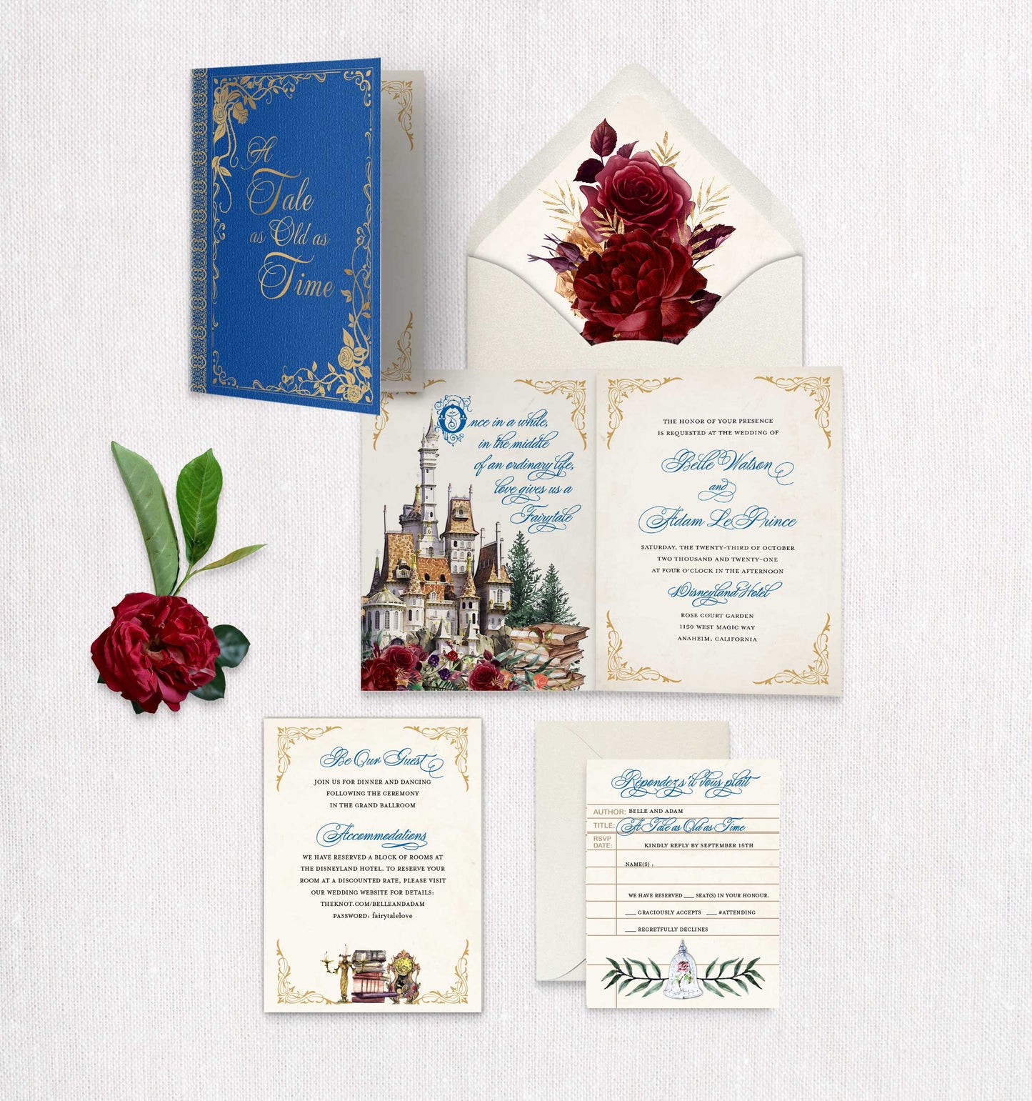 A Tale As Old As Time Invitation