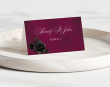 Load image into Gallery viewer, Dark Fairytale Folded Place Cards