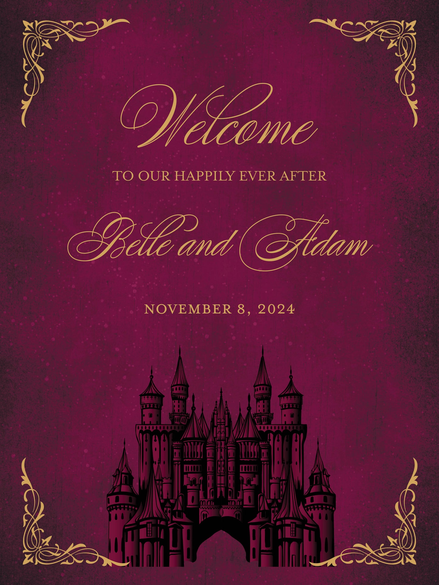 Dark Fairytale Welcome Sign