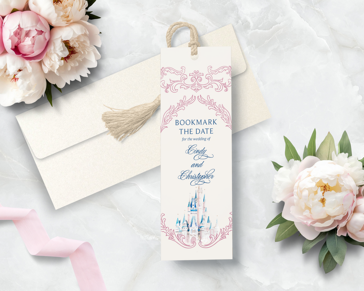 Fairytale Castle Bookmark Save the Date