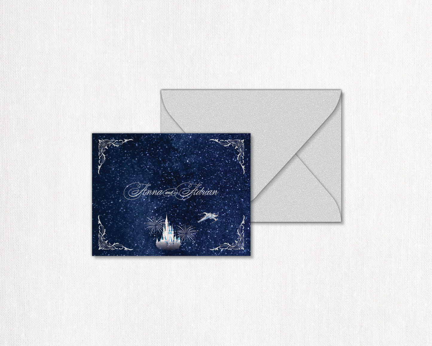 Galactic Fairytale Folded Thank You Card