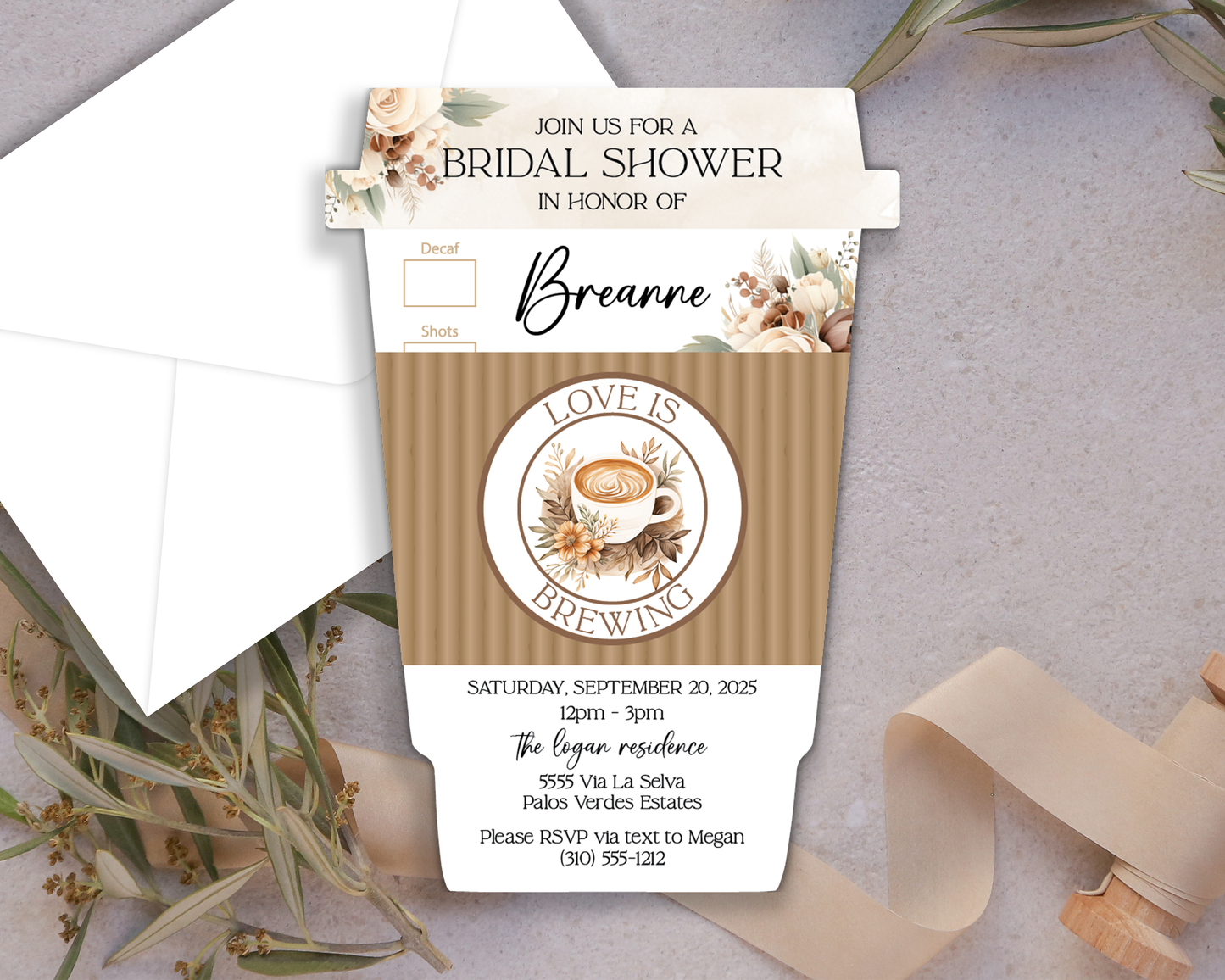 Boho Love is Brewing Invitation
