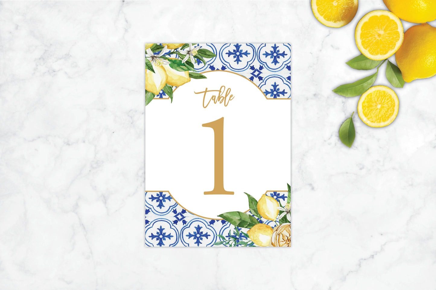 Mediterranean Summer Table Number