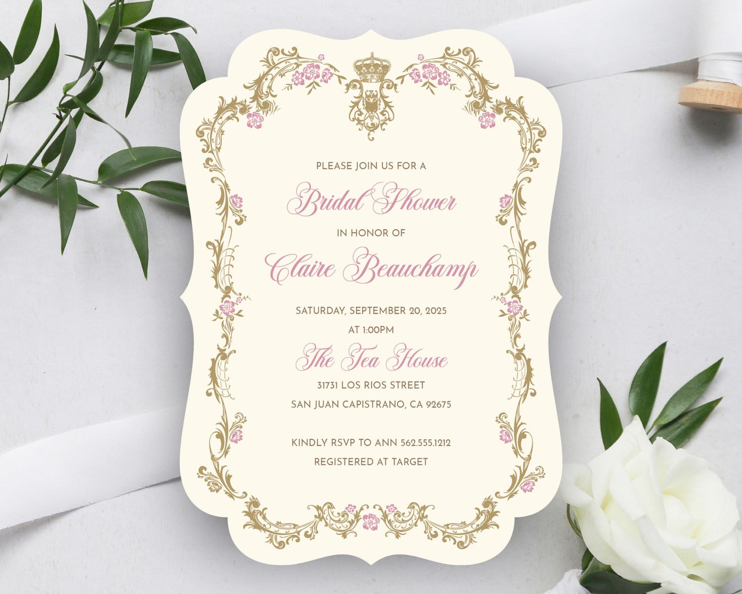 Regency Bridal Shower Invitation