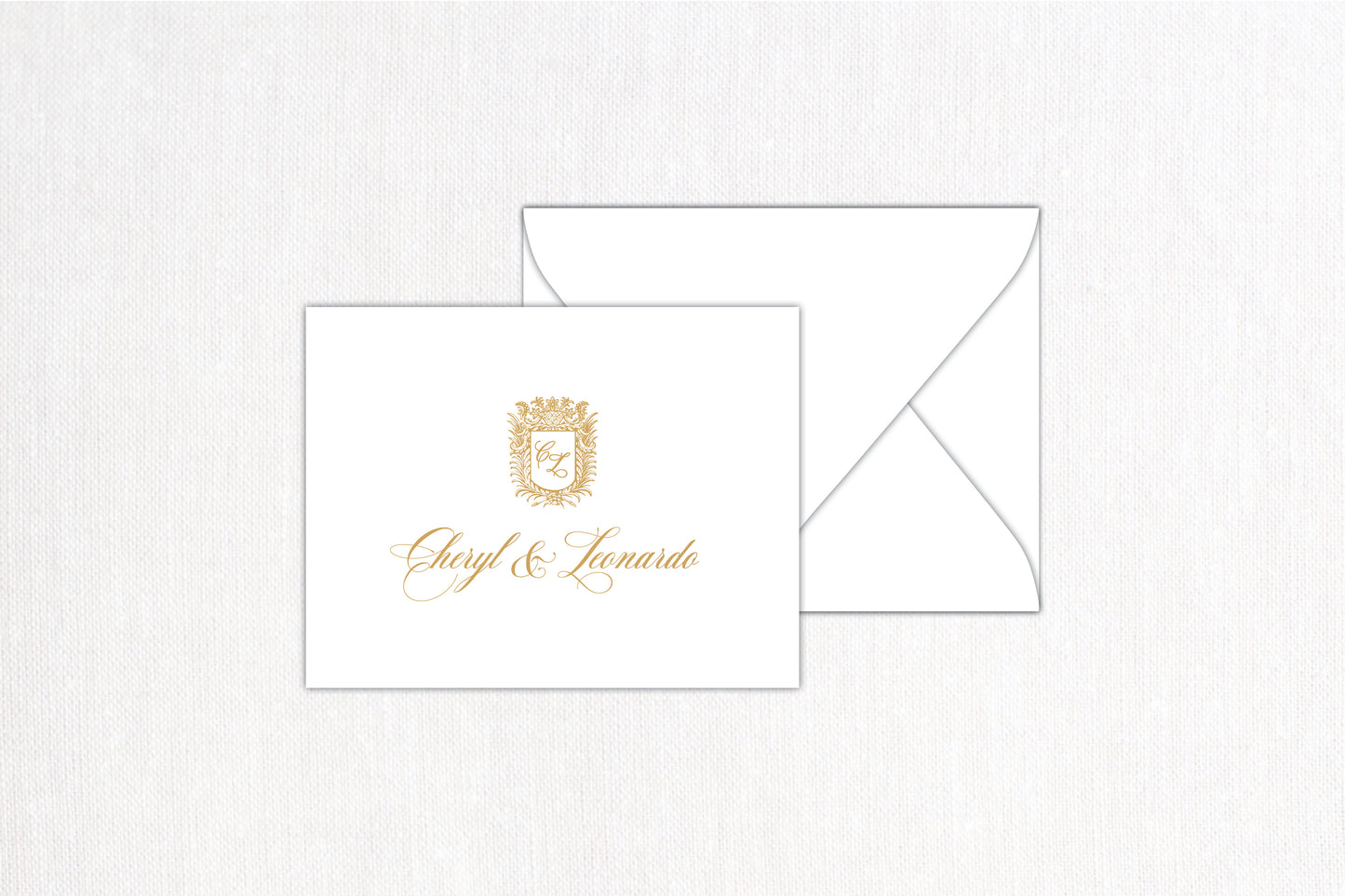 Royal Monogram Folded Thank You Card