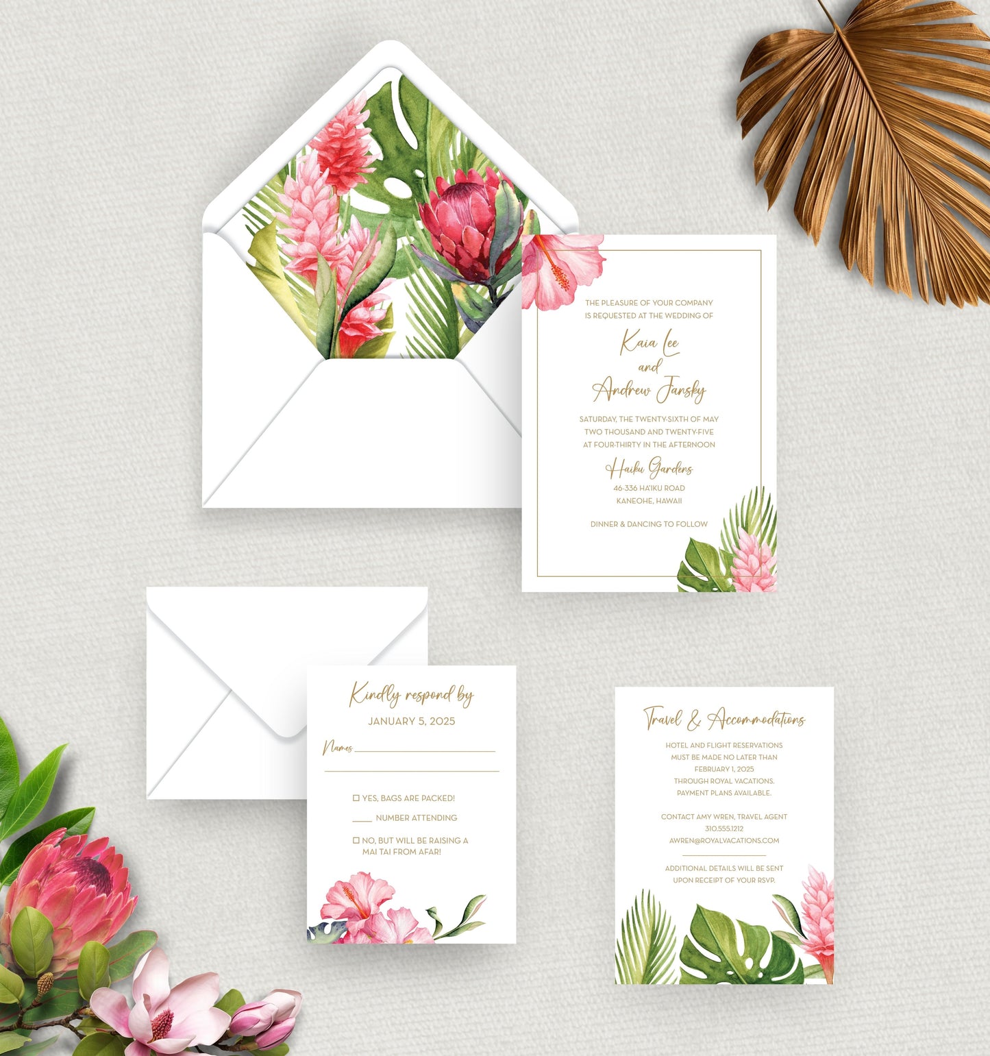 Tropical Floral Invitation