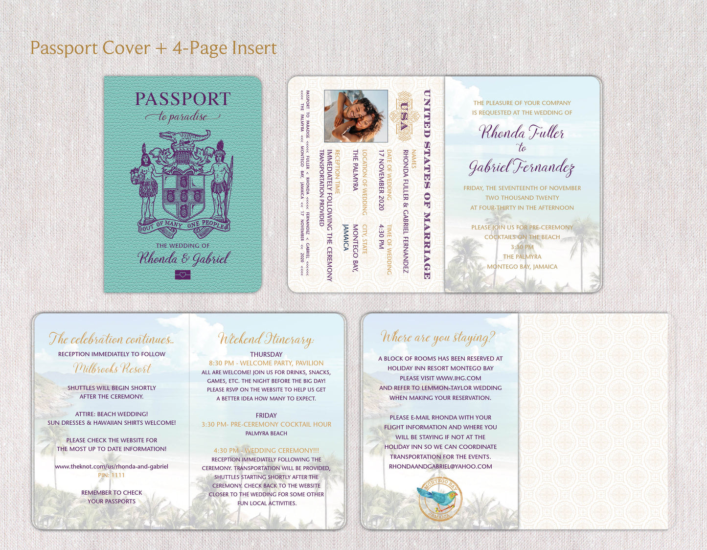 Jamaica Coat of Arms Passport Invitation