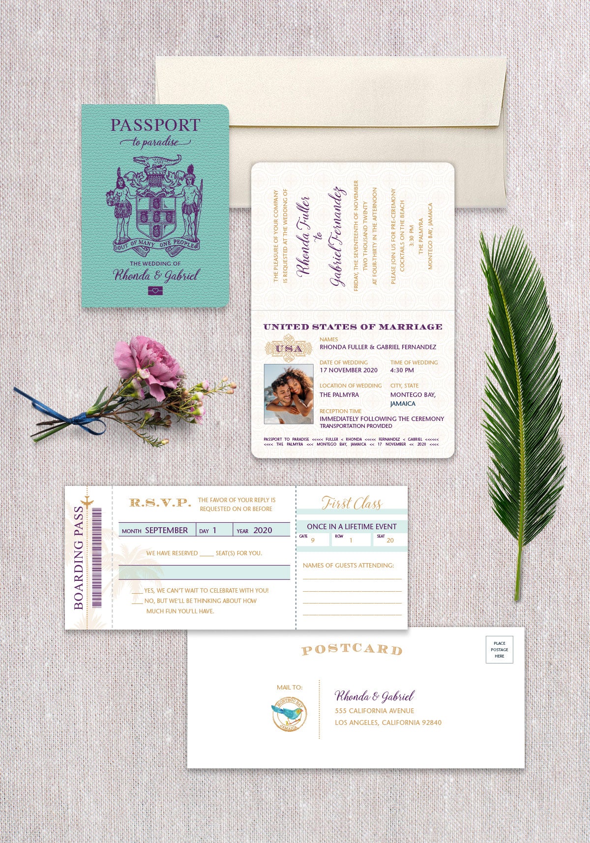 Jamaica Coat of Arms Passport Invitation