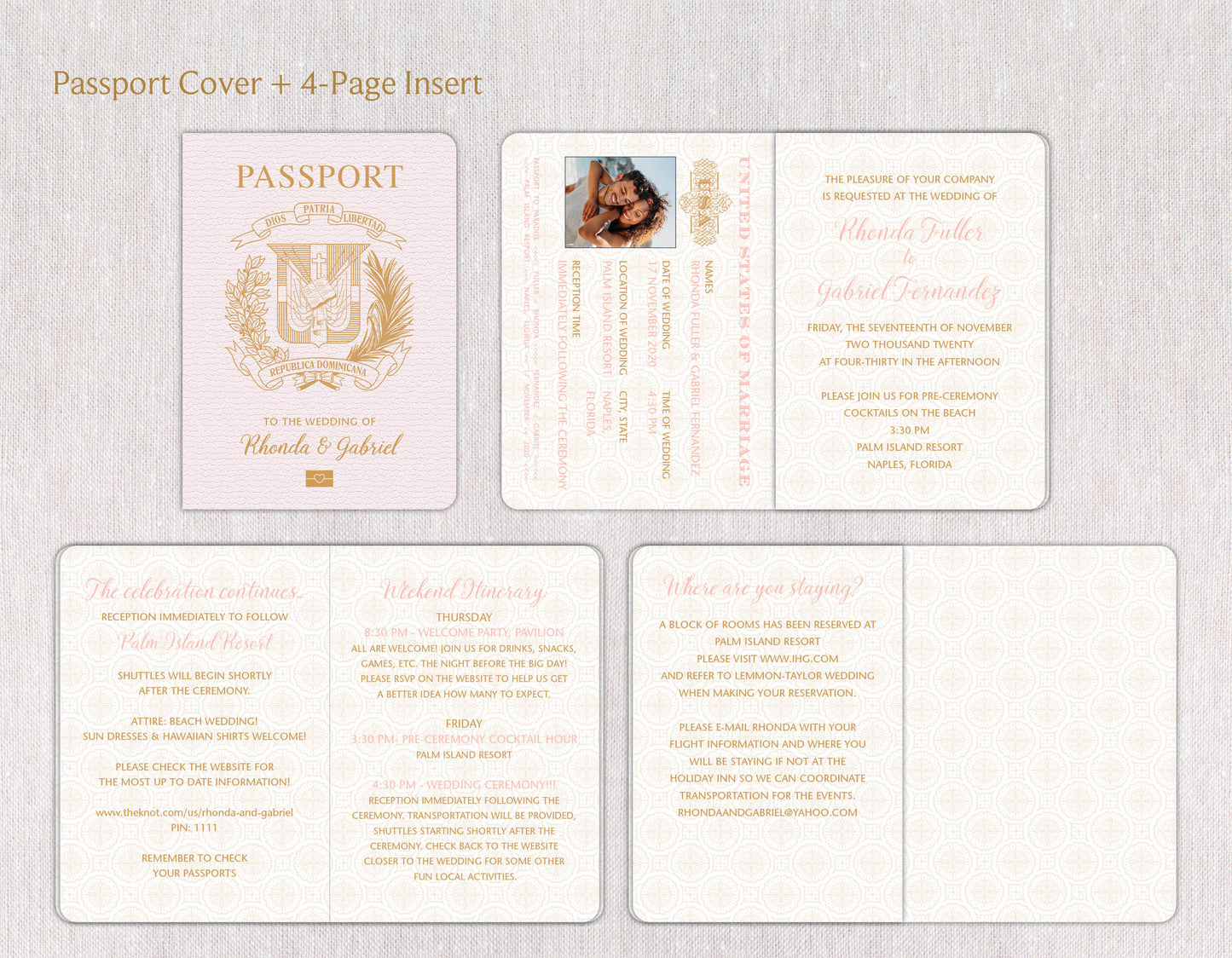 Dominican Republic Coat of Arms Passport Invitation