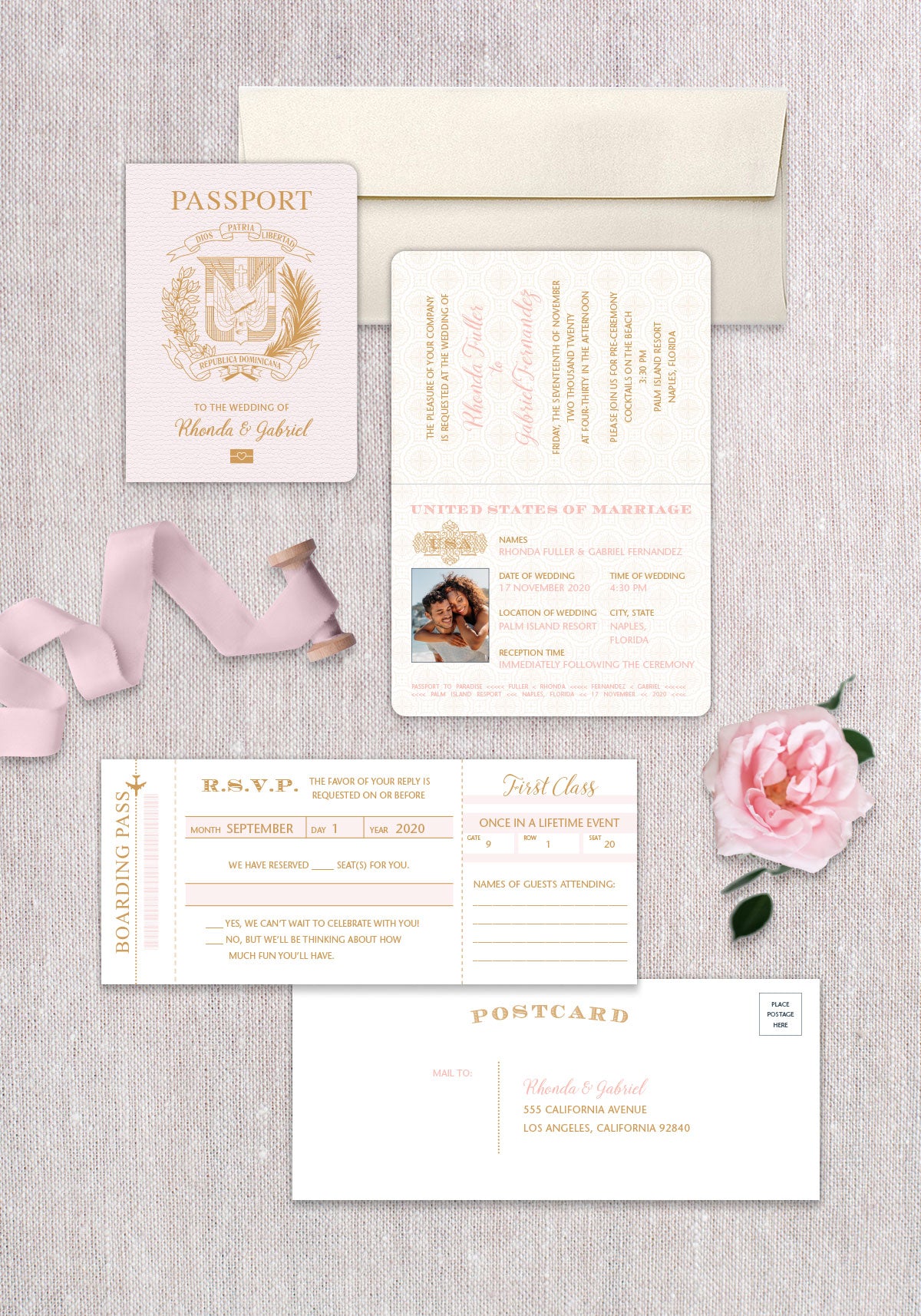 Dominican Republic Coat of Arms Passport Invitation