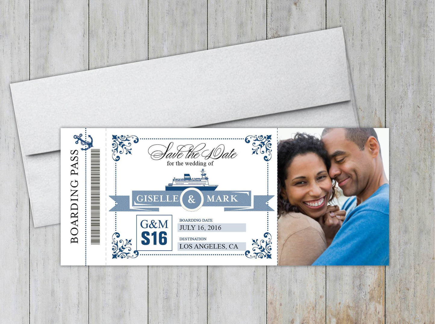 Cruise Boarding Pass Save the Date