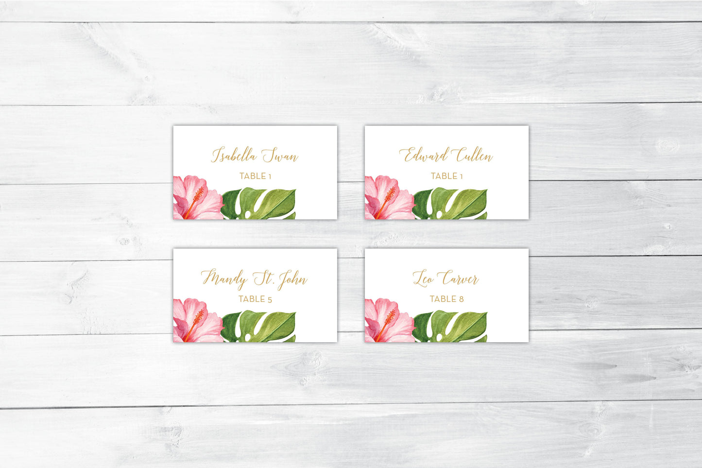 Tropical Florals Place/Escort Card