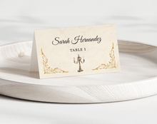 Load image into Gallery viewer, Beauty and the Beast Folded Place Cards