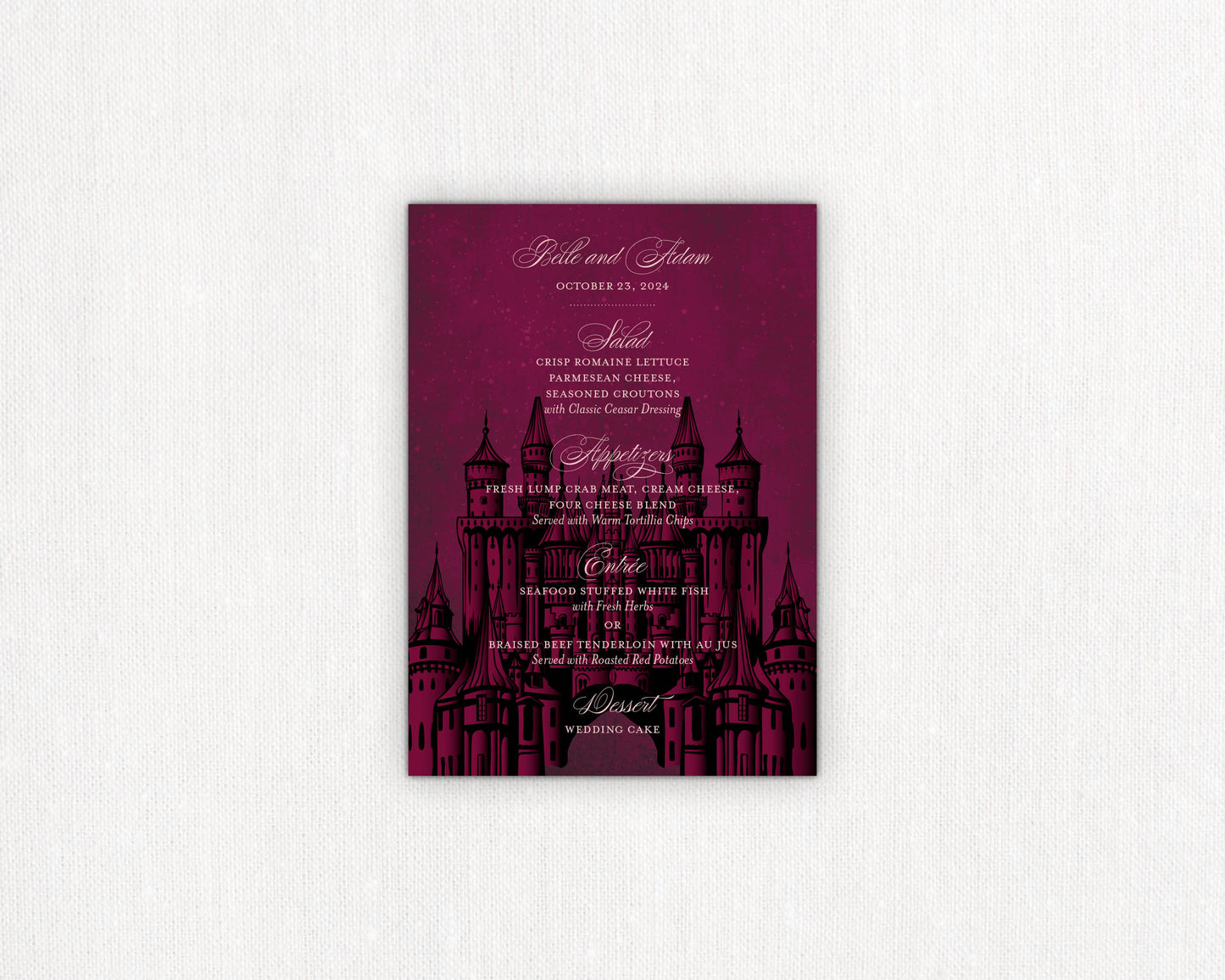 Dark Fairytale Menu