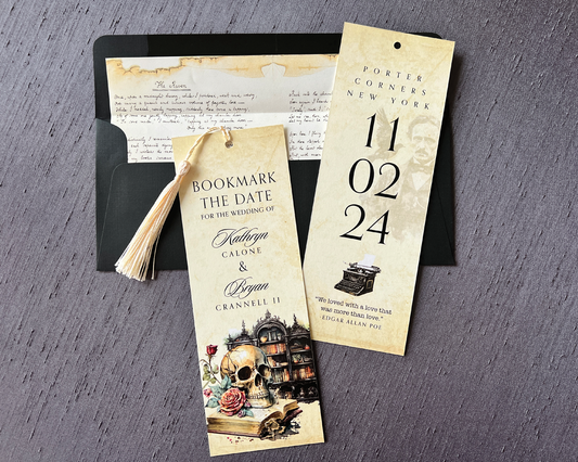 Edgar Allan Poe Bookmark Save the Date