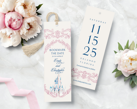 Fairytale Castle Bookmark Save the Date