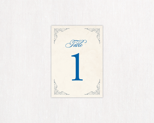 Elegant Border Table Number
