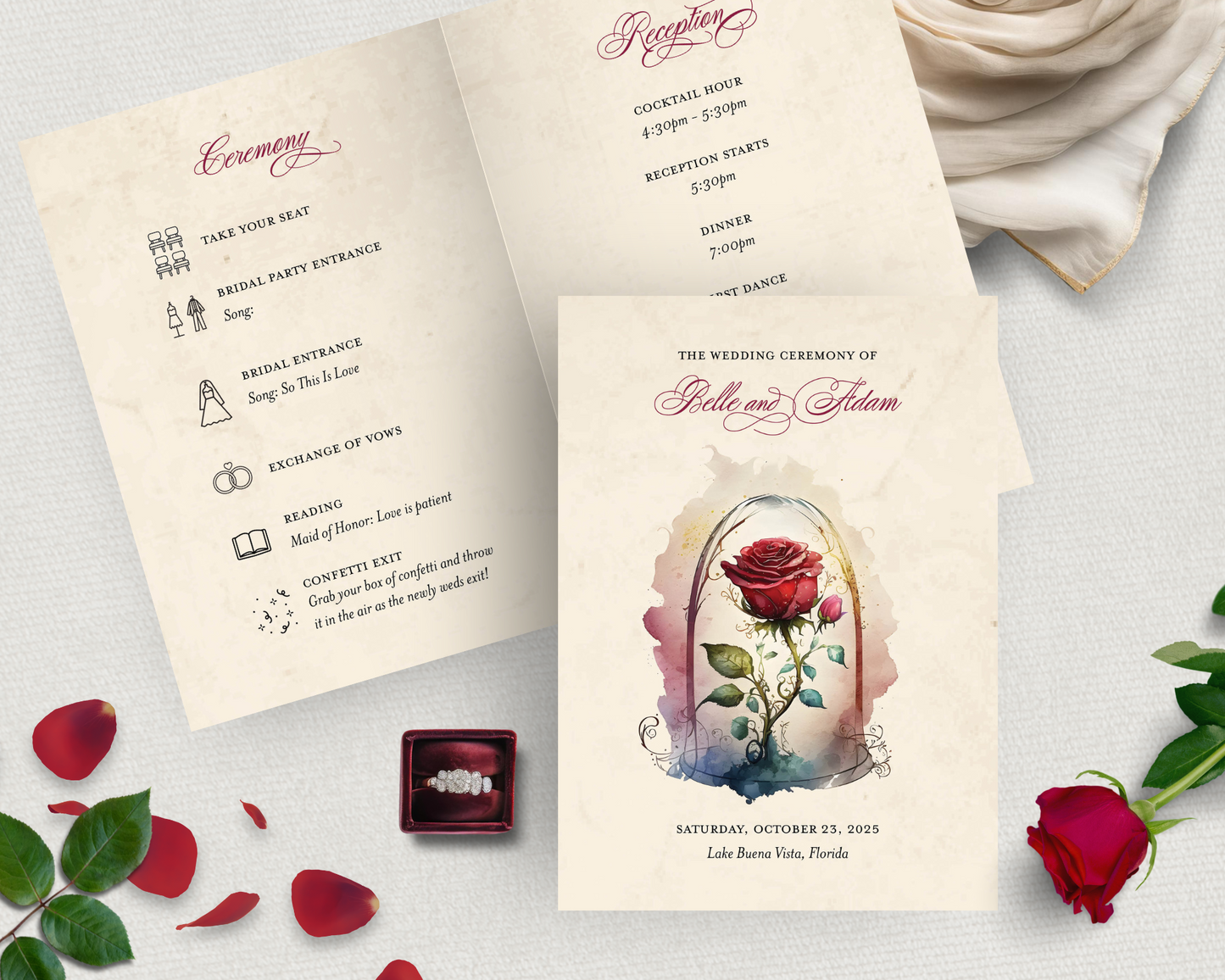Rose Cloche Folded Program
