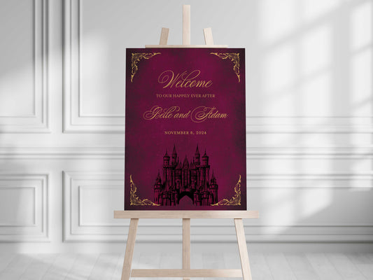 Dark Fairytale Welcome Sign