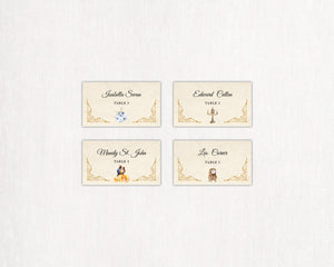 Beauty and the Beast Folded Place Cards