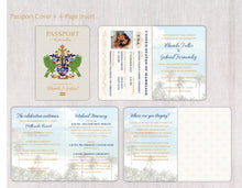 Load image into Gallery viewer, St. Lucia Coat of Arms Passport Invitation