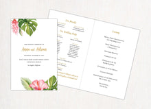 Load image into Gallery viewer, Tropical Floral Folded Program