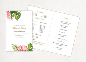 Tropical Floral Folded Program