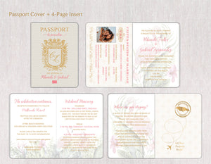 Royal Monogram Passport Invitation