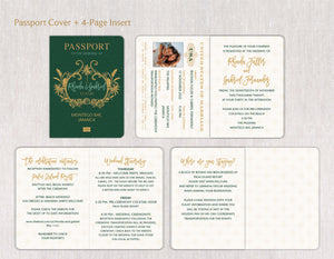 Tropical Monogram Passport Invitation