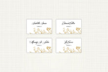 Load image into Gallery viewer, Gold Floral Place/Escort Card