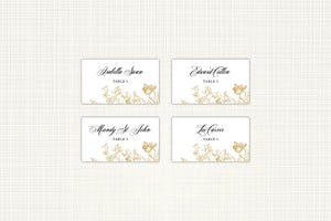 Gold Floral Place/Escort Card