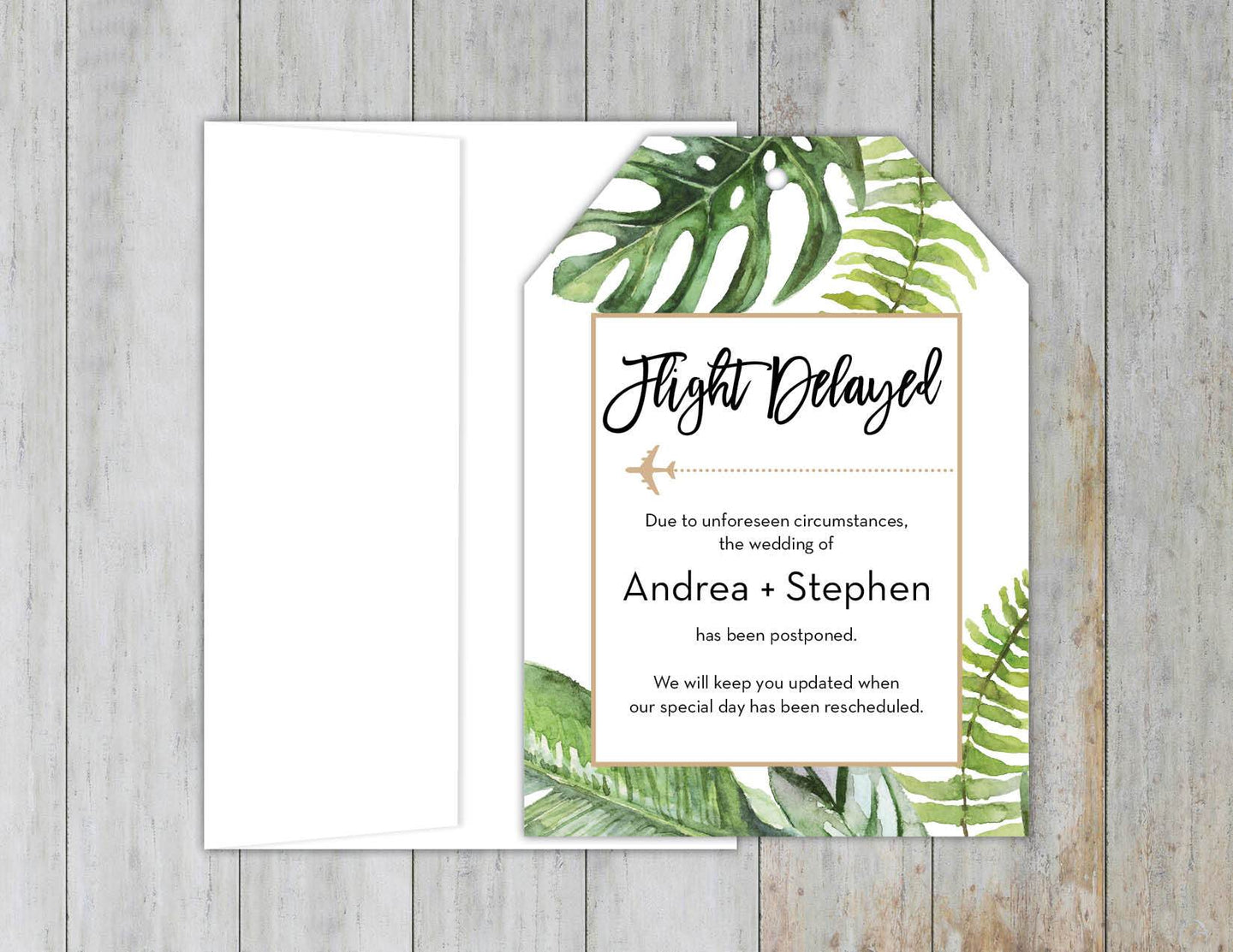 Flight Delay Notice Luggage Tag