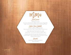 Hexagon Dinner Menu - Format B