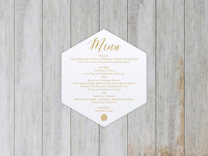Hexagon Dinner Menu - Format A