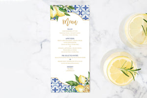 Mediterranean Summer Menu