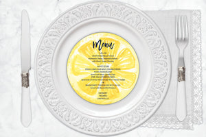 Lemon Slice Menu