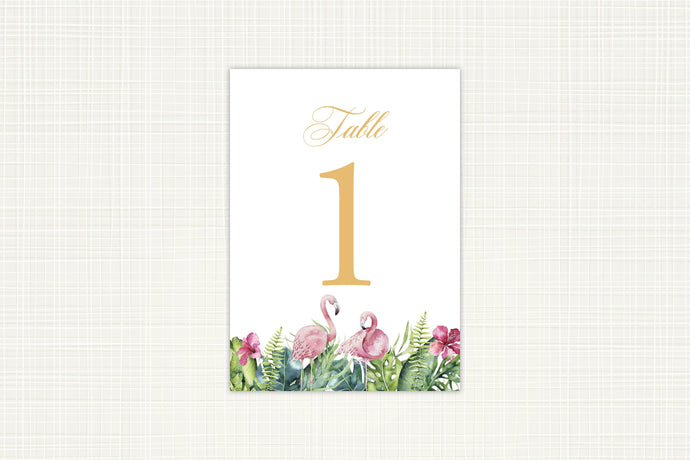 Royal Flamingo Table Number