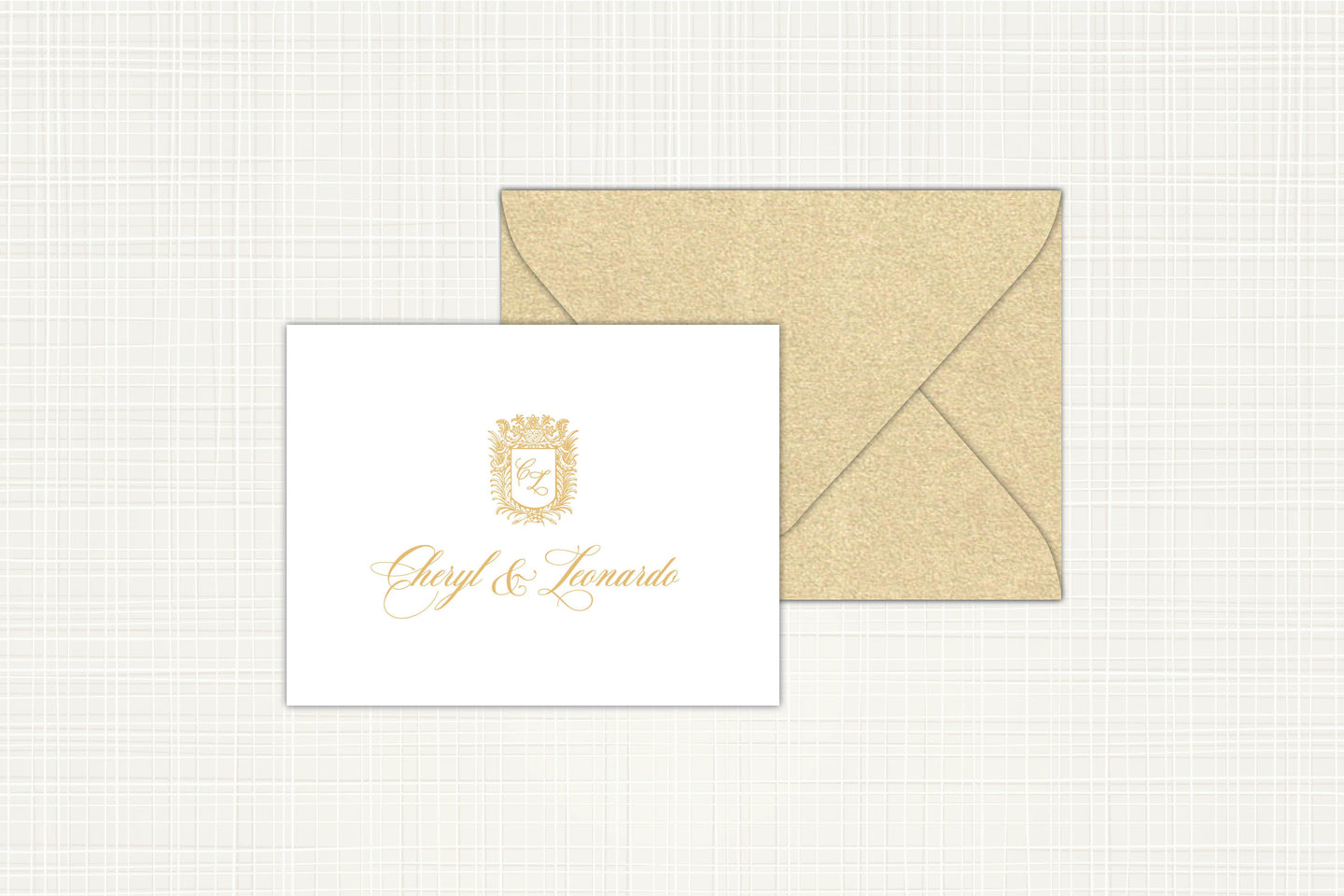 Royal Monogram Folded Thank You Card