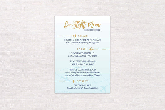 "In-Flight" Menu