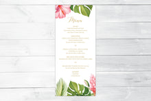 Load image into Gallery viewer, Tropical Floral Menu
