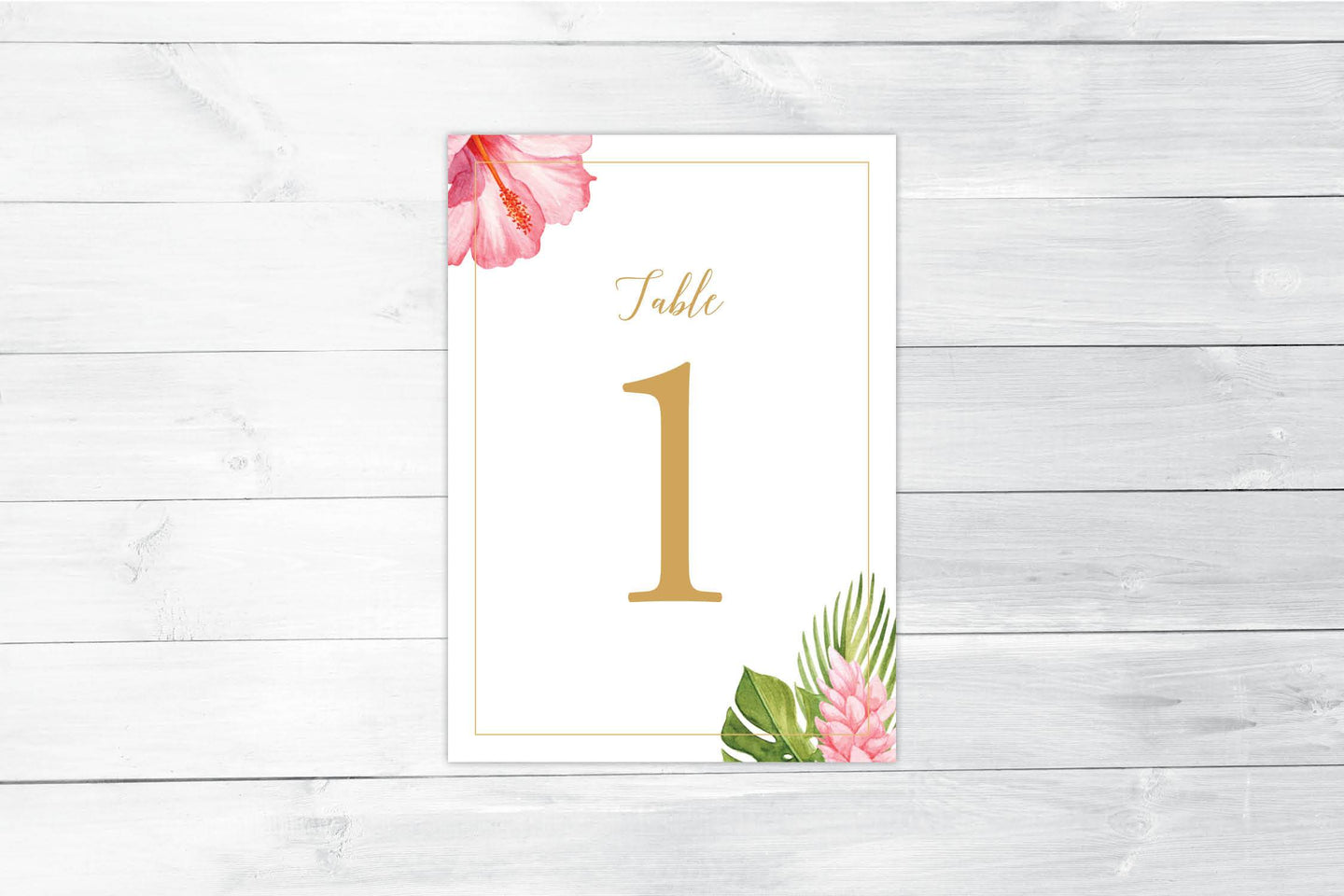 Tropical Florals Table Number