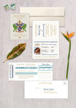 Load image into Gallery viewer, St. Lucia Coat of Arms Passport Invitation