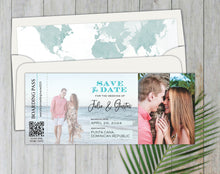Load image into Gallery viewer, 2 Photo Boarding Pass Save the Date