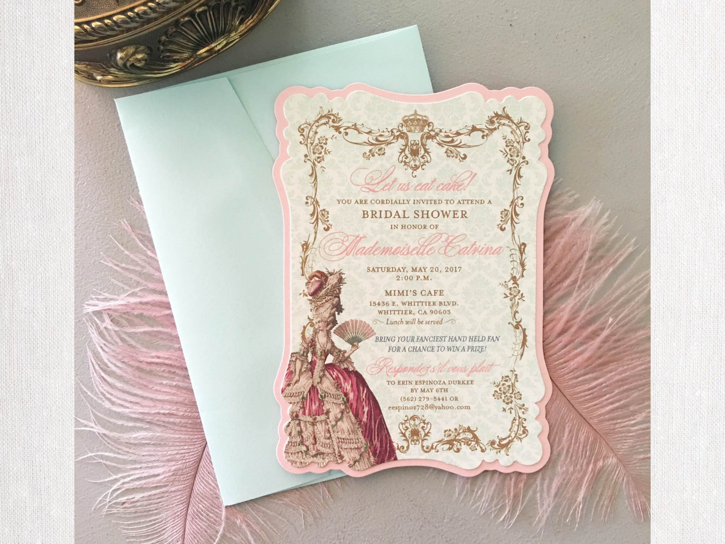 Marie Antoinette Bridal Shower Invitation